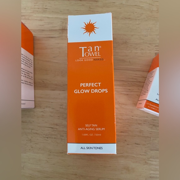 Tan Towel look good naked 3 pcs face towels, 1/2 body towels & perfect glow drop - Picture 4 of 9